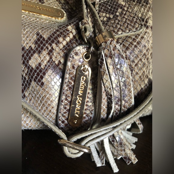 Cynthia Rowley Snakeskin Leather Satchel - Picture 3 of 15